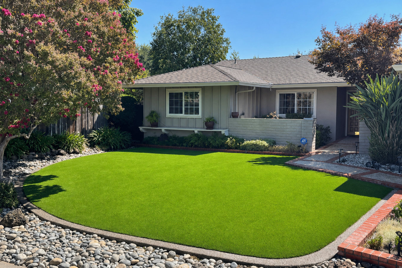 Residential turf installation